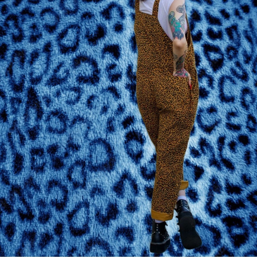 🌈Run & Fly🌈- Leopard Cheetah Animal Print- Cotton Corduroy Dungarees Overalls